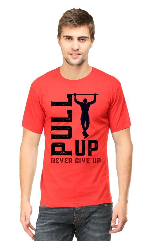 Pull Up, Never Give Up – Men's Cotton T-Shirt