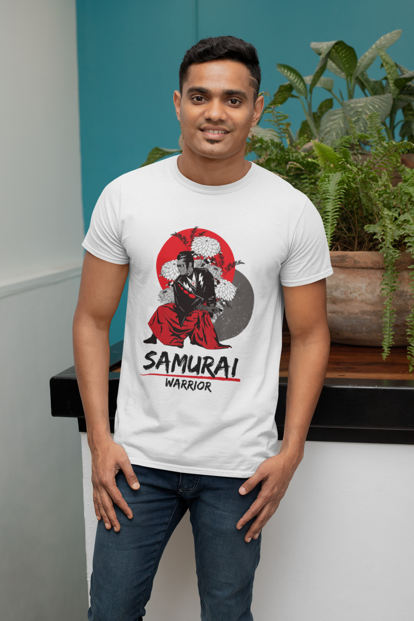 Samurai Warrior Pure Mens Cotton Tshirt