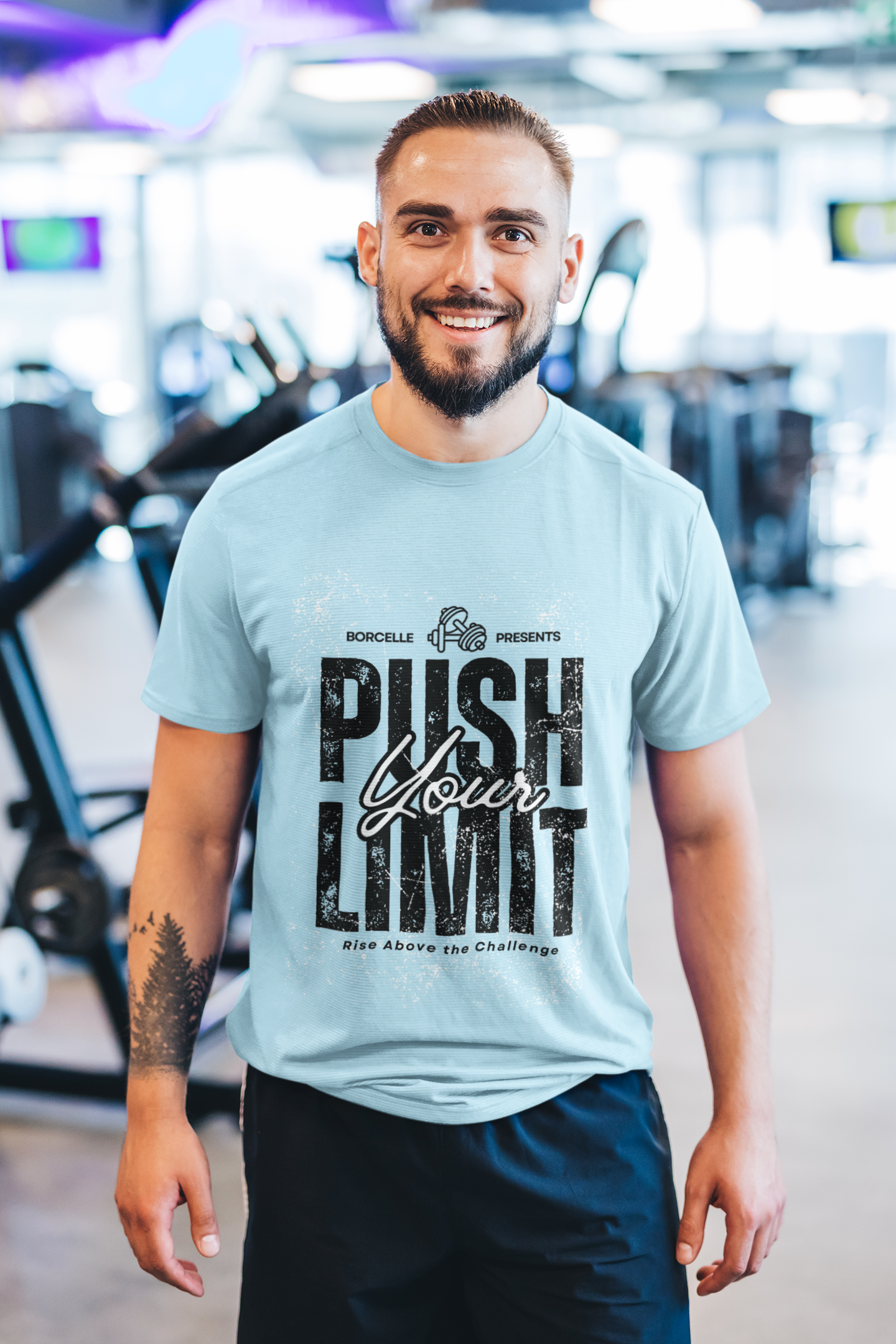 Push Your Limits Gym Mens Tshirt