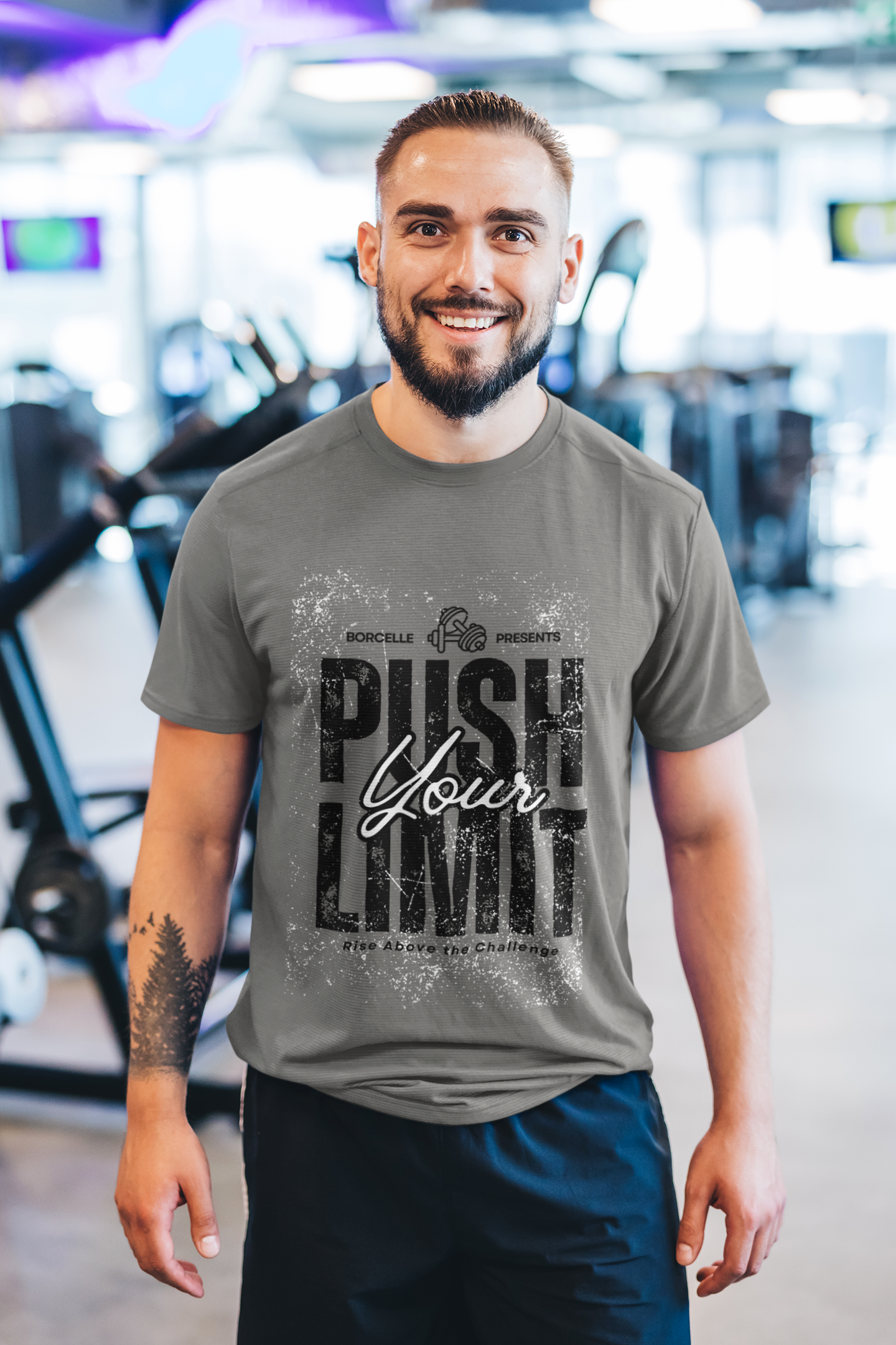 Push Your Limits Gym Mens Tshirt