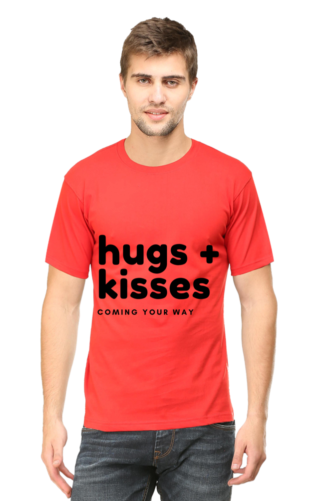 Hugs Plus Kisses Mens Pure Cotton Tshirt