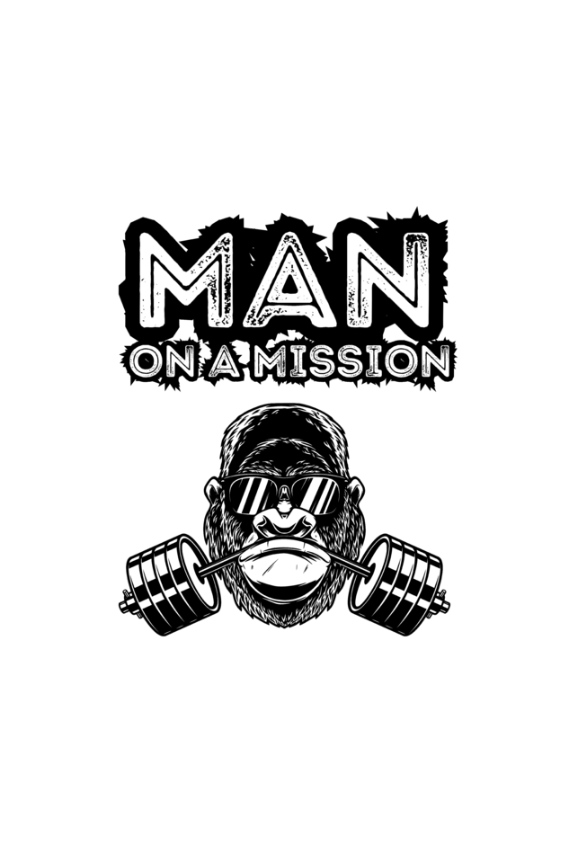 Man on a mission Mens Pure Cotton Tshirt