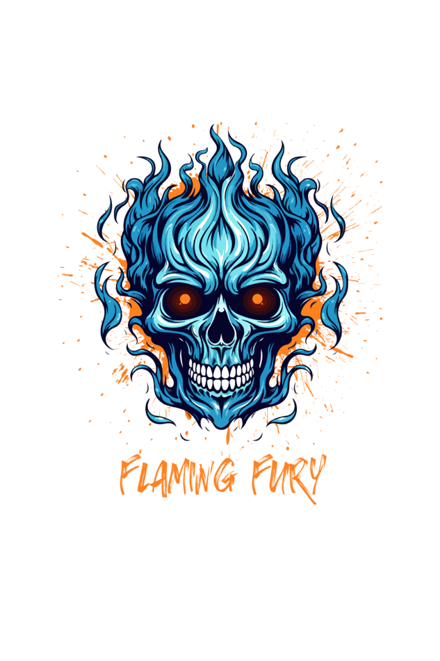 Flaming Fury Men Hoodie