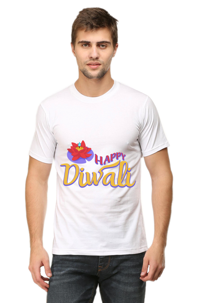 Happy Diwali Mens Pure Cotton Tshirt