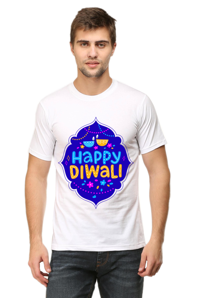 Happy Diwali Mens Pure Cotton Tshirt