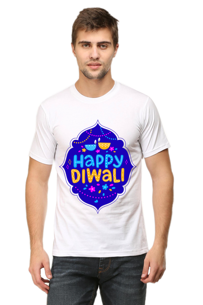 Happy Diwali Mens Pure Cotton Tshirt