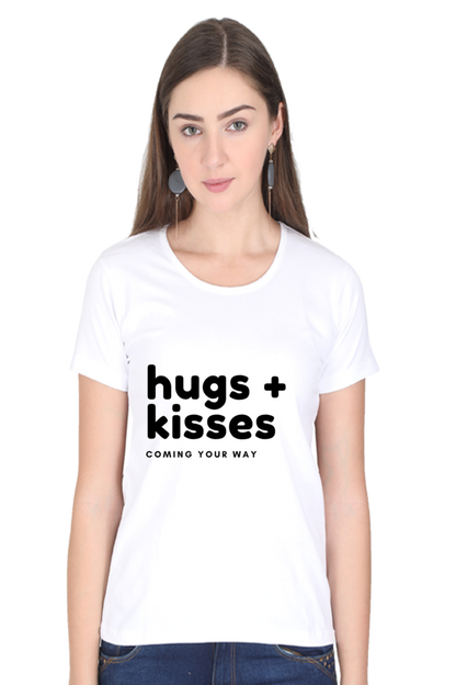 Hugs Plus Kisses Womens Pure Cotton Tshirt