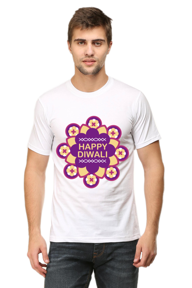 Happy Diwali Mens Pure Cotton Tshirt