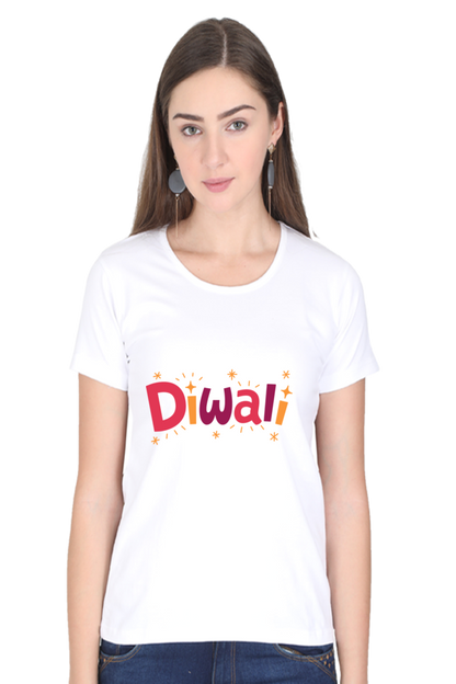 Diwali Womens Pure Cotton Tshirt