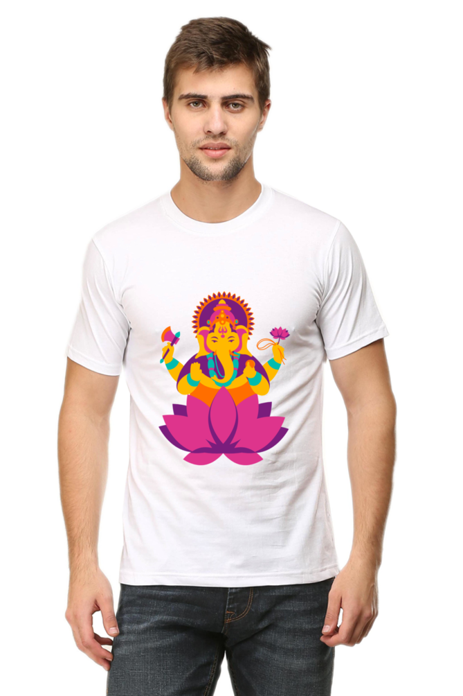 Ganesh Ji Diwali Mens Pure Cotton Tshirt