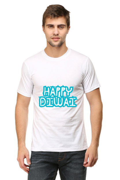 Happy Diwali Mens Pure Cotton Tshirt