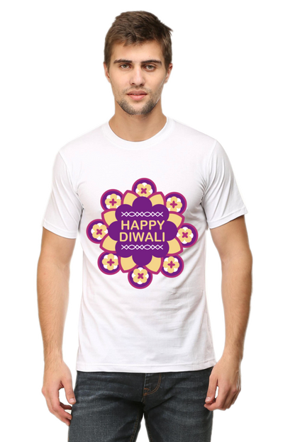 Happy Diwali Mens Pure Cotton Tshirt