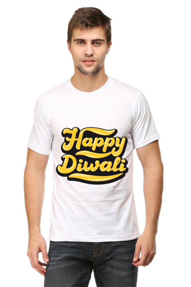 Happy Diwali Mens Pure Cotton Tshirt