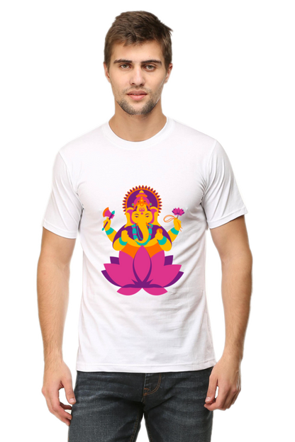 Ganesh Ji Diwali Mens Pure Cotton Tshirt