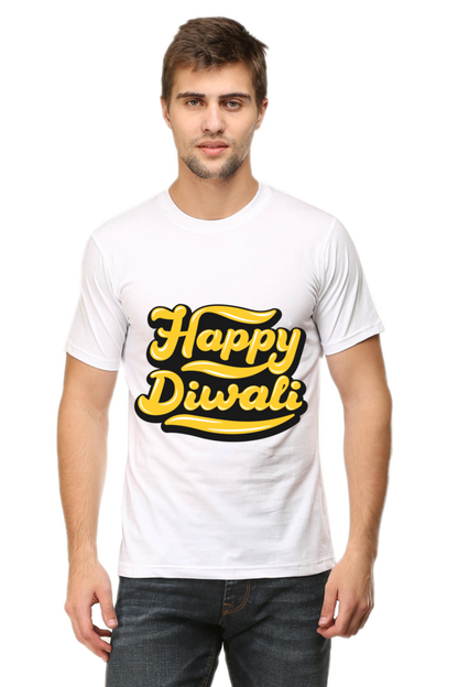 Happy Diwali Mens Pure Cotton Tshirt