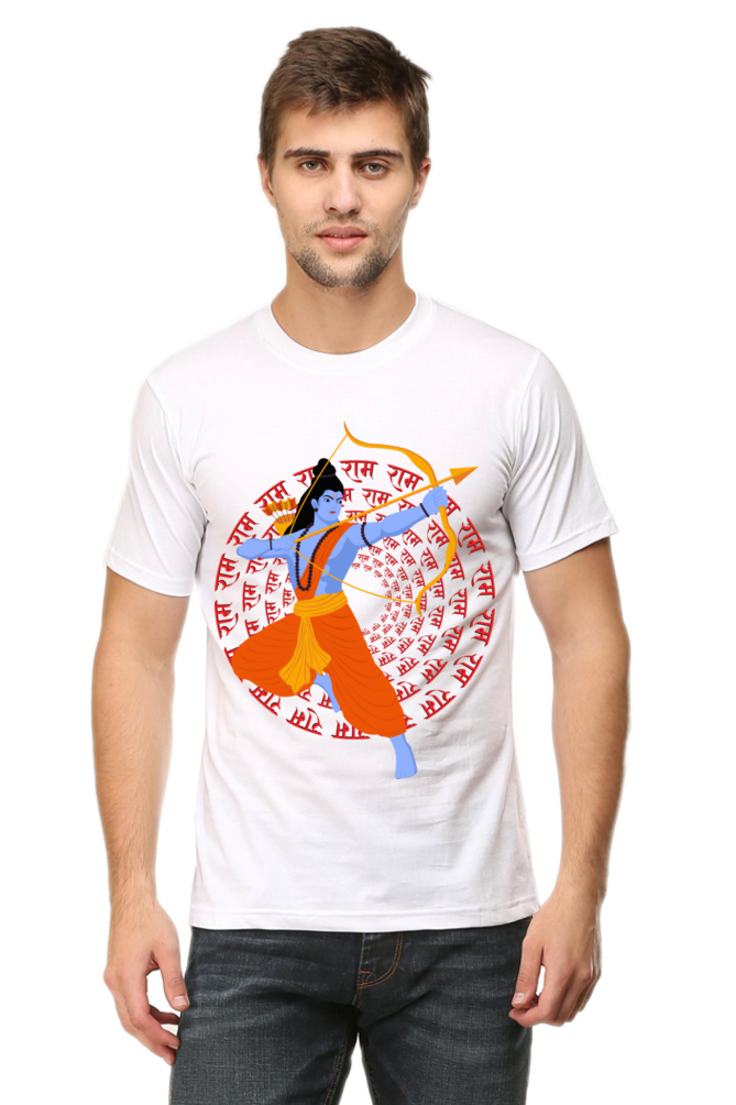 Jai Shree Ram Diwali Mens Pure Cotton Tshirt