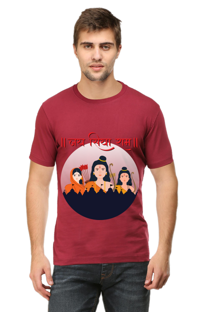 Jai Shree Ram Mens Pure Cotton Tshirt