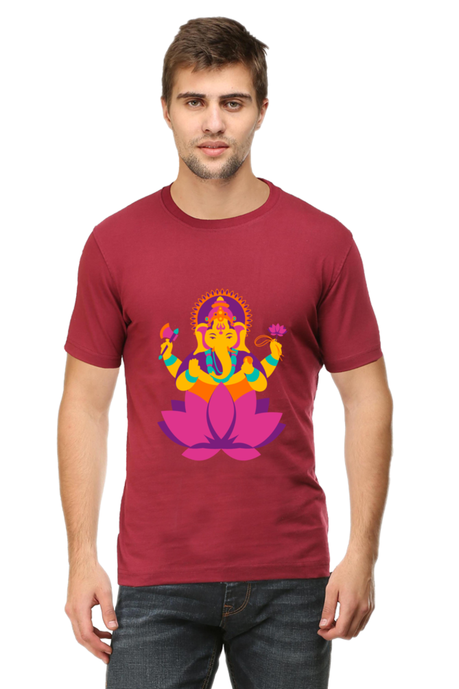 Ganesh Ji Diwali Mens Pure Cotton Tshirt