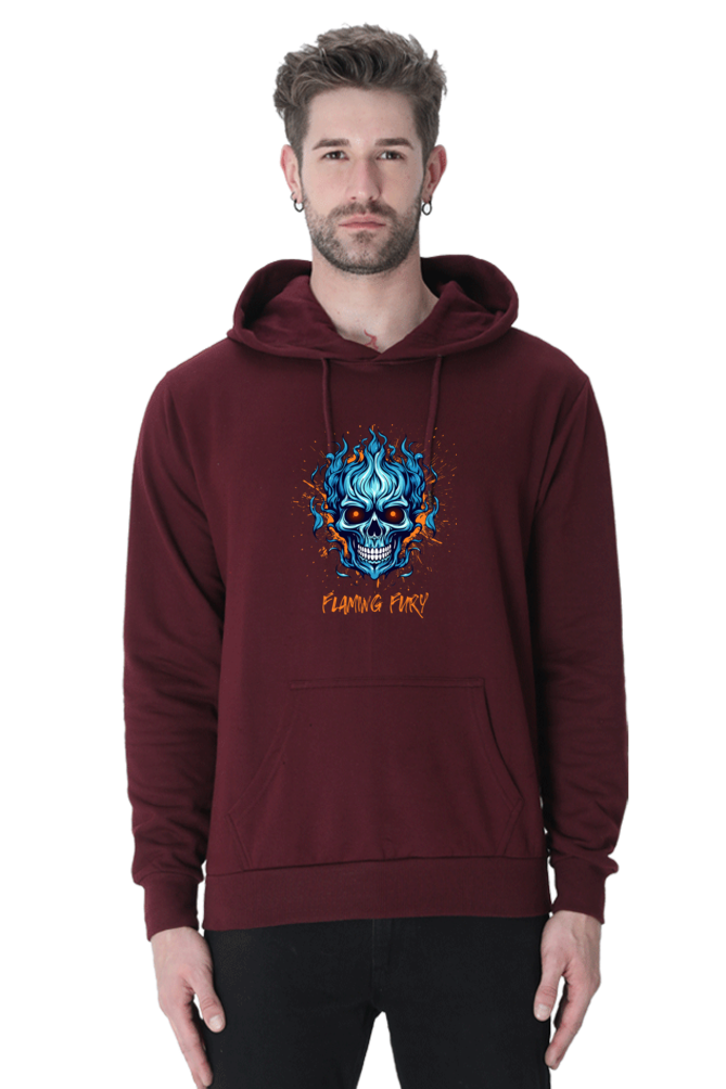 Flaming Fury Men Hoodie