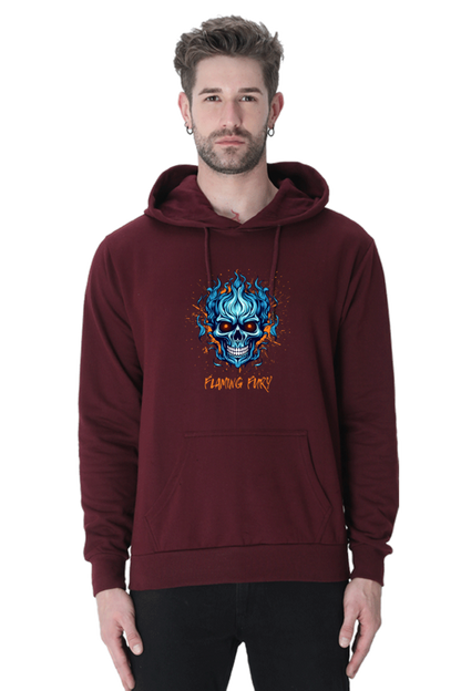 Flaming Fury Men Hoodie