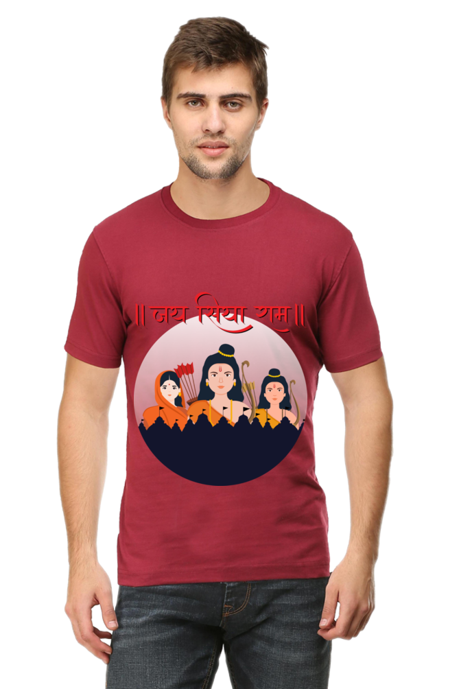 Jai Shree Ram Mens Pure Cotton Tshirt