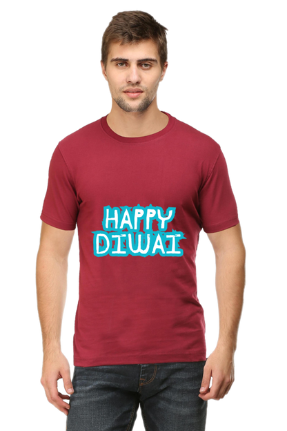 Happy Diwali Mens Pure Cotton Tshirt