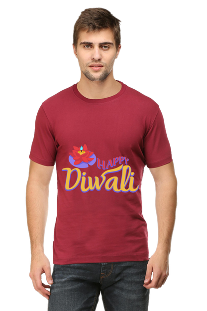 Happy Diwali Mens Pure Cotton Tshirt