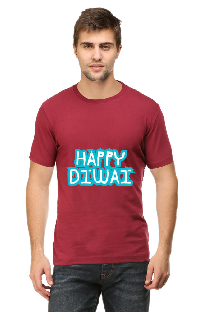 Happy Diwali Mens Pure Cotton Tshirt