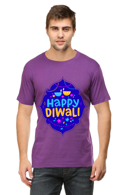 Happy Diwali Mens Pure Cotton Tshirt