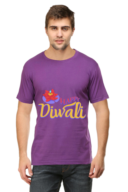 Happy Diwali Mens Pure Cotton Tshirt