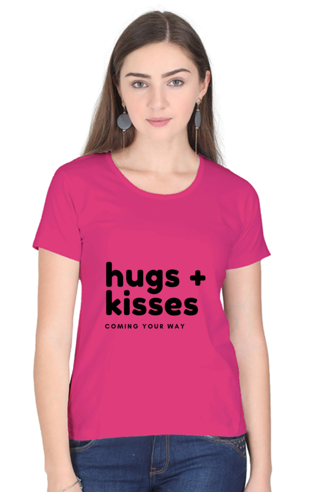 Hugs Plus Kisses Womens Pure Cotton Tshirt