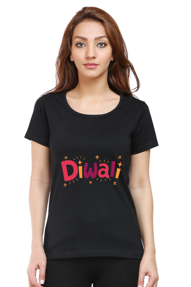 Diwali Womens Pure Cotton Tshirt