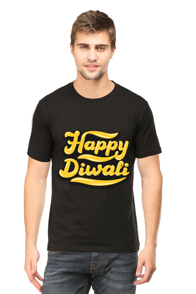 Happy Diwali Mens Pure Cotton Tshirt