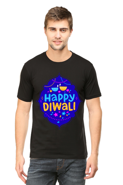 Happy Diwali Mens Pure Cotton Tshirt