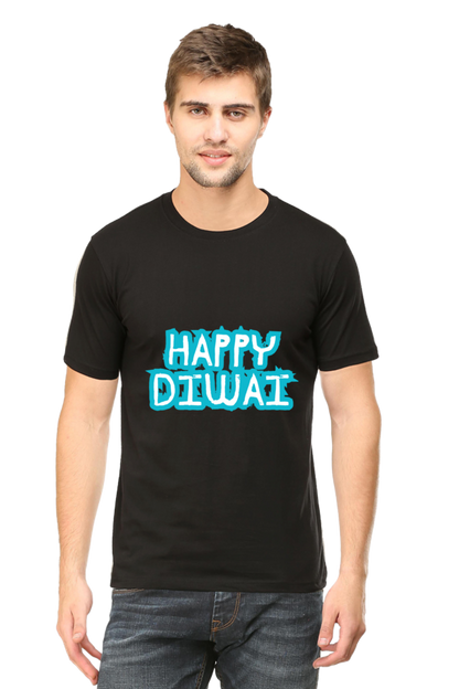 Happy Diwali Mens Pure Cotton Tshirt