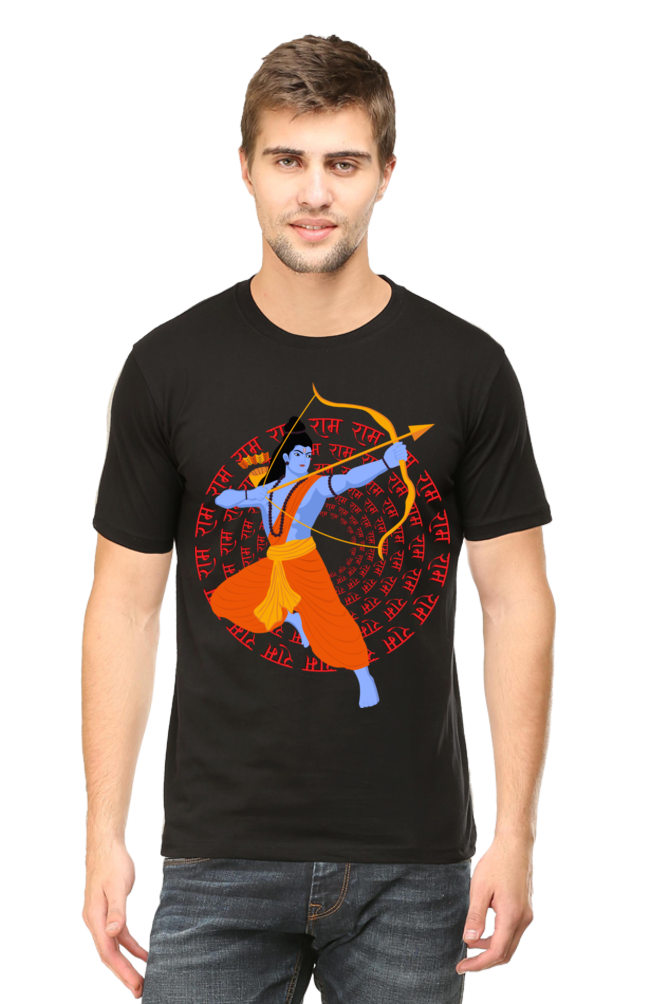 Jai Shree Ram Diwali Mens Pure Cotton Tshirt