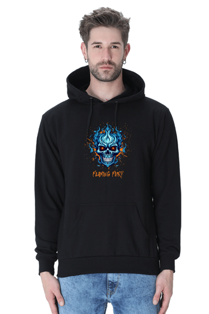 Flaming Fury Men Hoodie