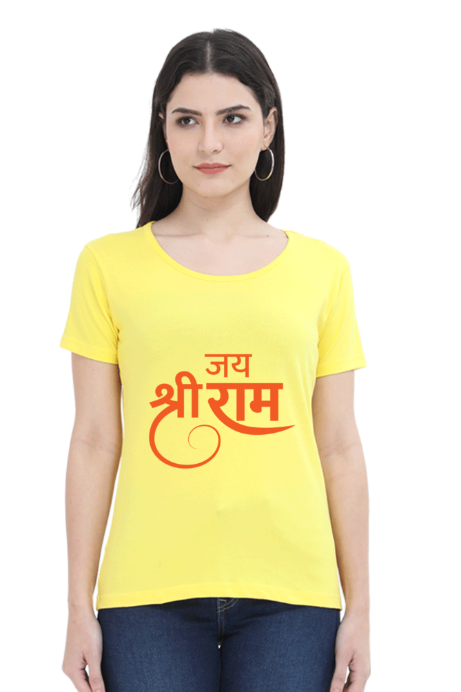 Jai Shree Ram Womens Pure Cotton Tshirt