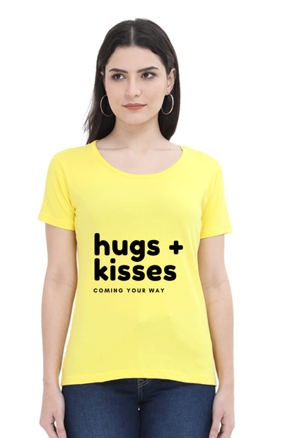 Hugs Plus Kisses Womens Pure Cotton Tshirt