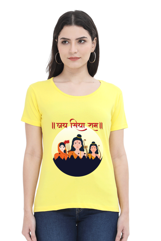 Jai Shree Ram Womens Pure Cotton Tshirt