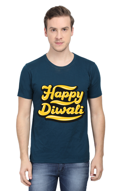 Happy Diwali Mens Pure Cotton Tshirt