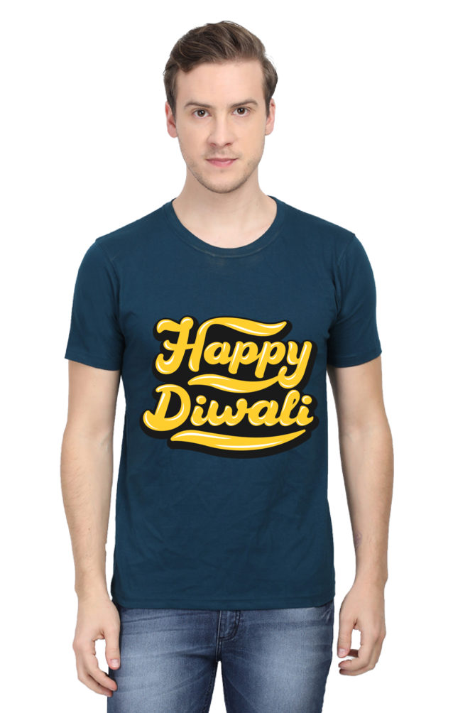 Happy Diwali Mens Pure Cotton Tshirt