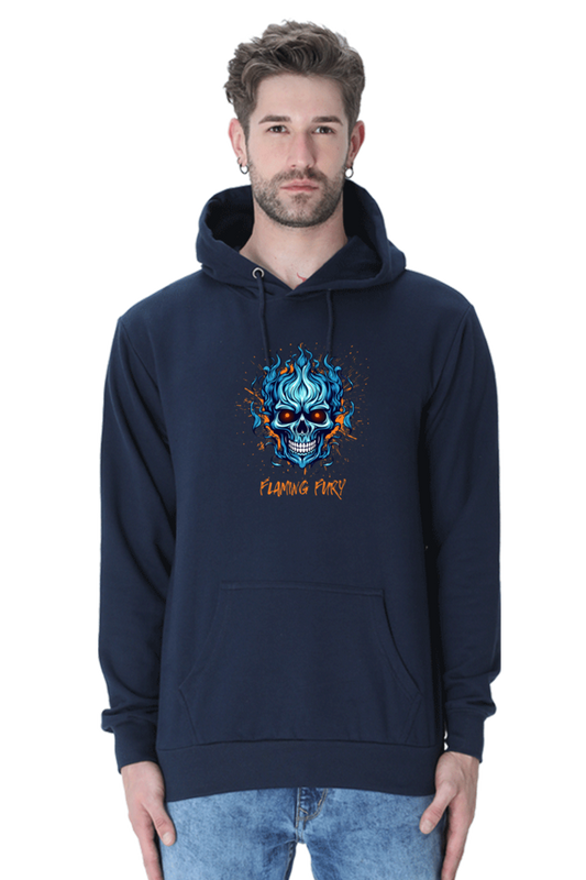 Flaming Fury Men Hoodie