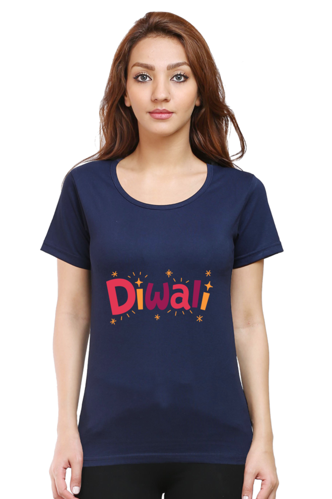 Diwali Womens Pure Cotton Tshirt