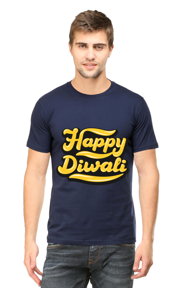 Happy Diwali Mens Pure Cotton Tshirt