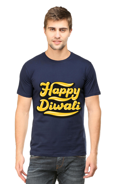 Happy Diwali Mens Pure Cotton Tshirt