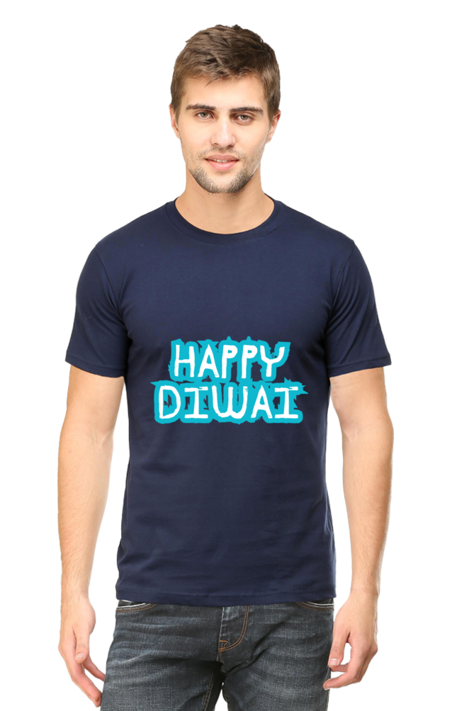 Happy Diwali Mens Pure Cotton Tshirt