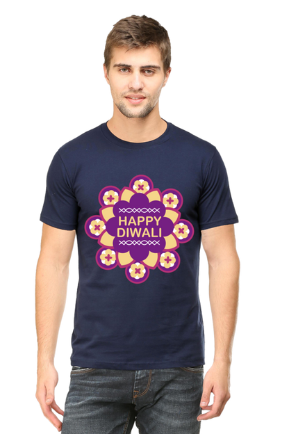 Happy Diwali Mens Pure Cotton Tshirt