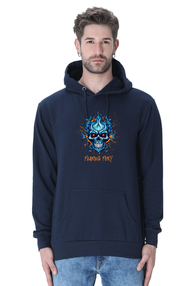 Flaming Fury Men Hoodie