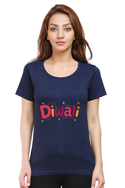 Diwali Womens Pure Cotton Tshirt